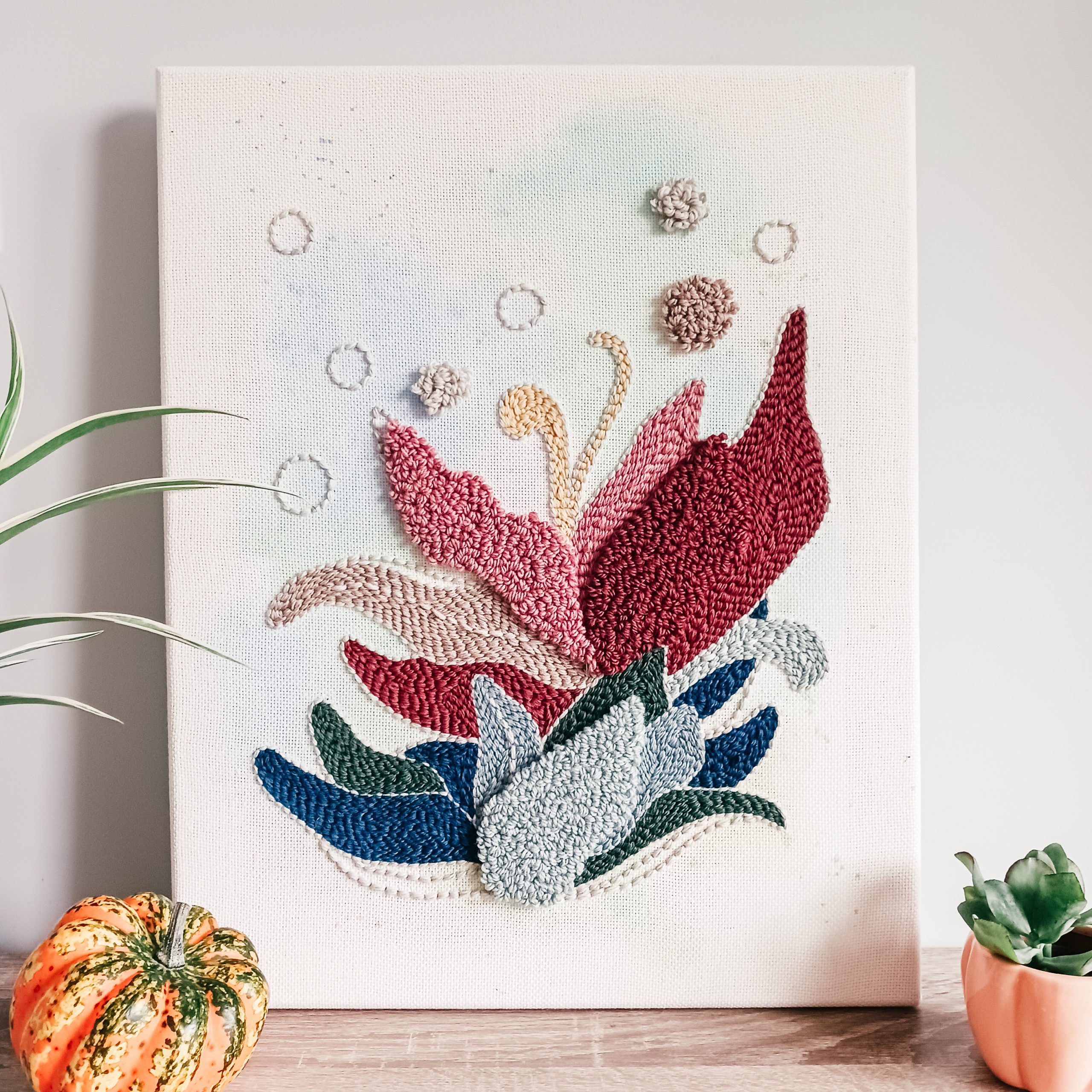 Obraz punch needle "Akwarela" - obrazek 3