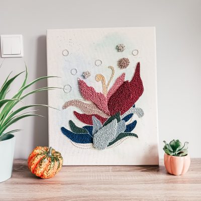 Obraz punch needle "Akwarela"