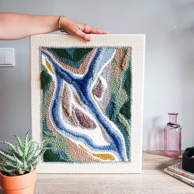 Obraz punch needle "Rzeka"