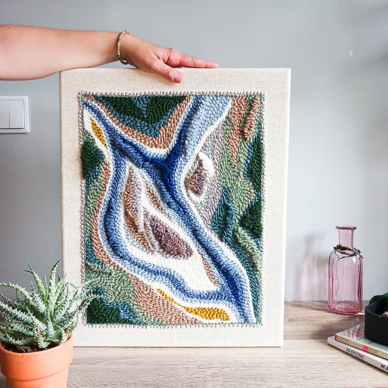 Obraz punch needle "Rzeka"