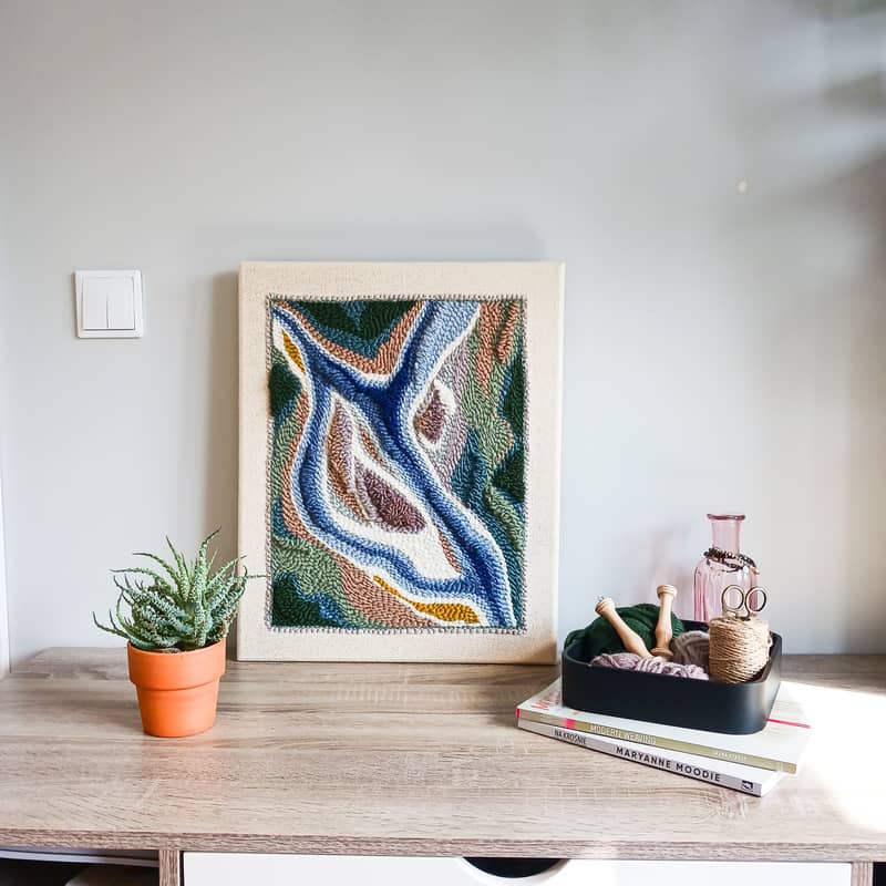 Obraz punch needle "Rzeka" - obrazek 2