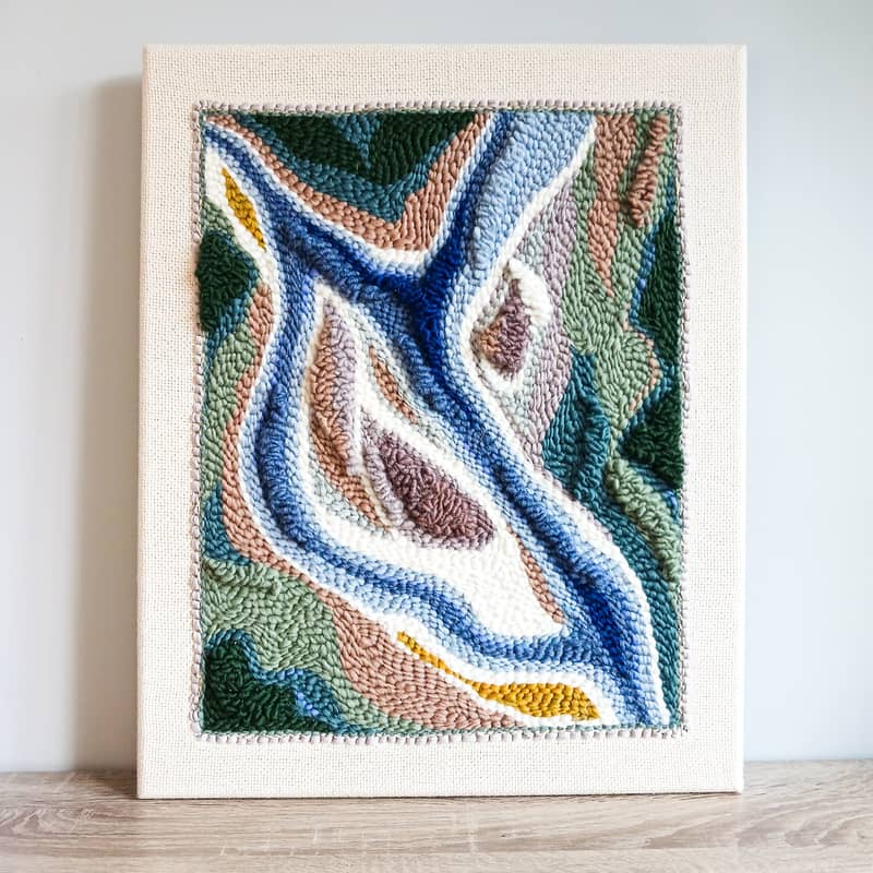 Obraz punch needle "Rzeka" - obrazek 3