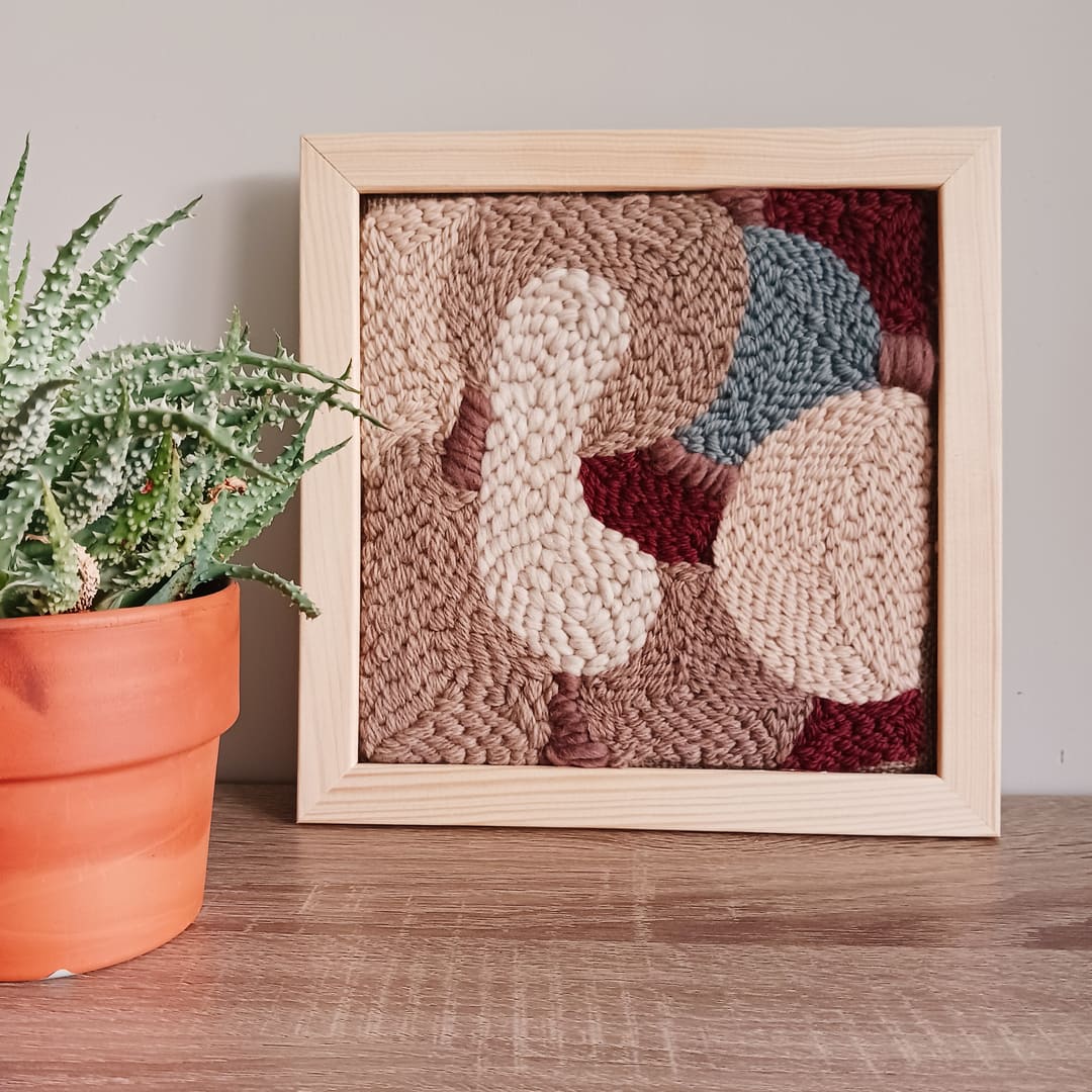 Zestaw dwóch obrazków punch needle "Dwa światy" - obrazek 4