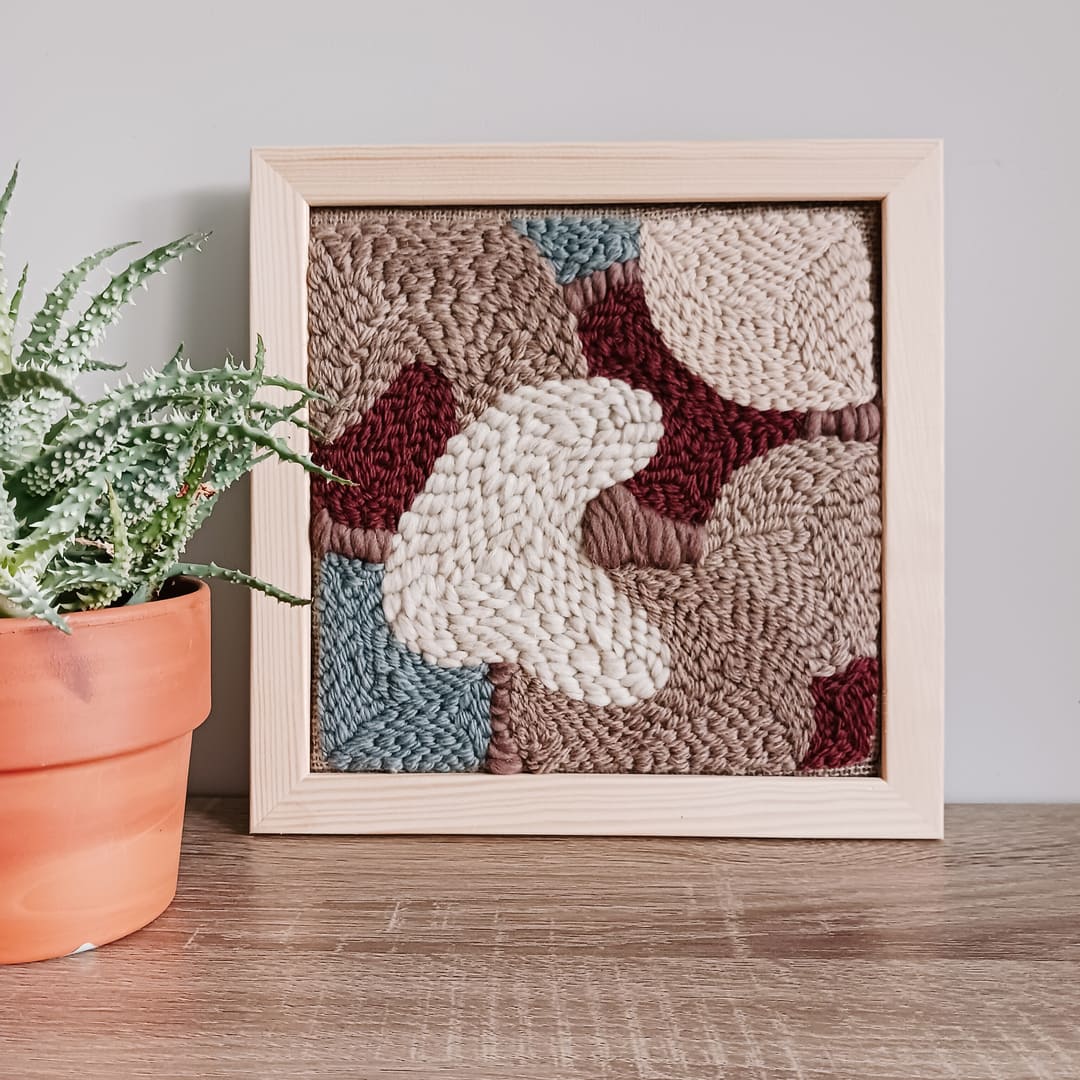 Zestaw dwóch obrazków punch needle "Dwa światy" - obrazek 3