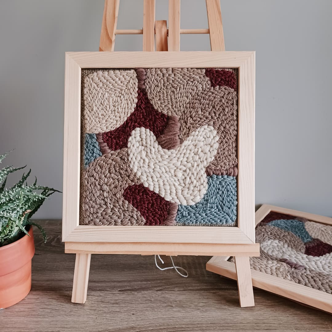 Zestaw dwóch obrazków punch needle "Dwa światy" - obrazek 5