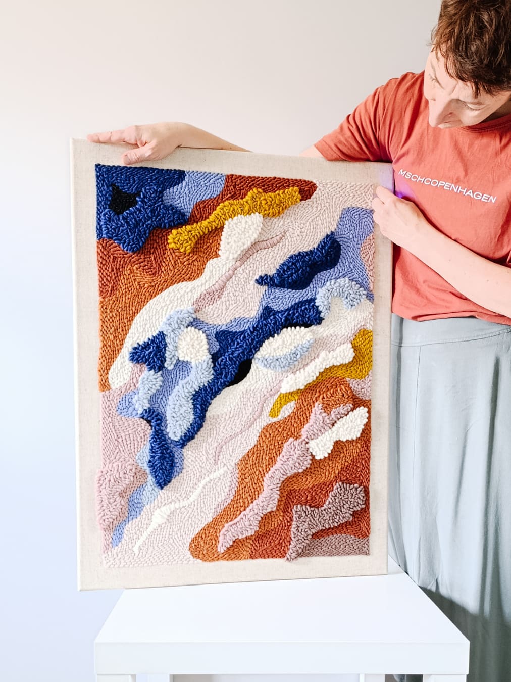 Obraz tekstylny punch needle "Meandry" - obrazek 2