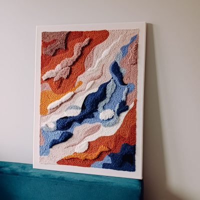 Obraz tekstylny punch needle "Meandry"