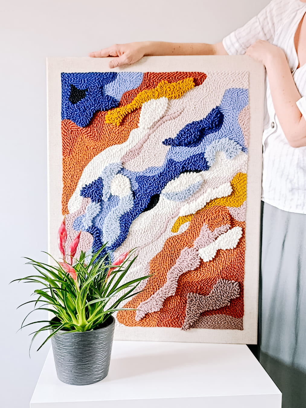 Obraz tekstylny punch needle "Meandry" - obrazek 3