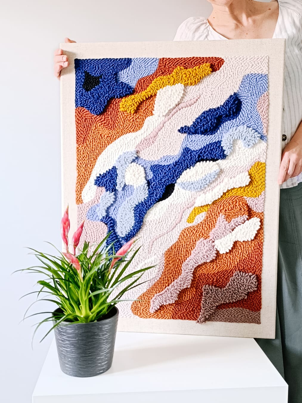 Obraz tekstylny punch needle "Meandry" - obrazek 5