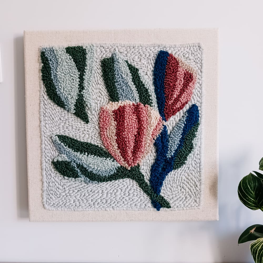 Obraz punch needle "Magnolie" - obrazek 2