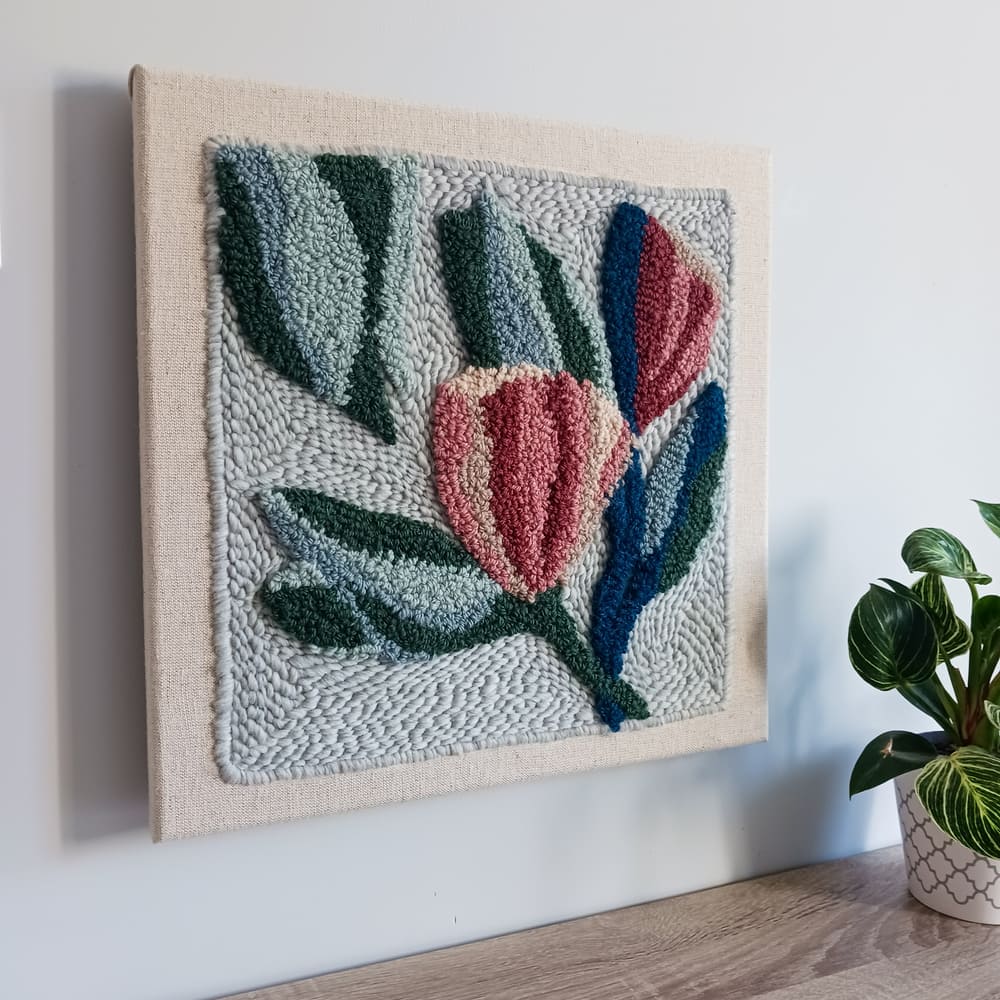 Obraz punch needle "Magnolie" - obrazek 3