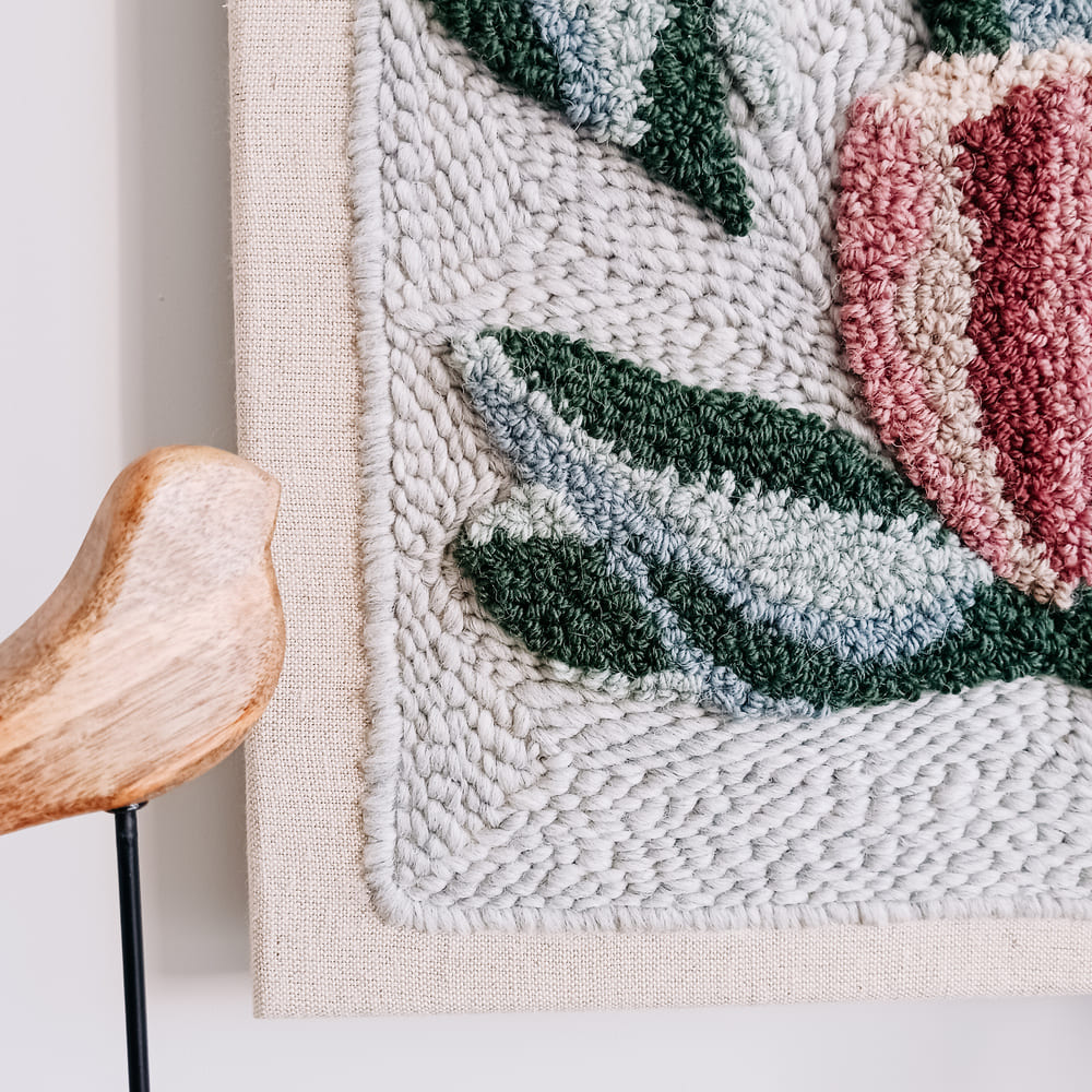 Obraz punch needle "Magnolie" - obrazek 5