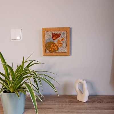 Obrazek punch needle "Miniatura z gałązką"