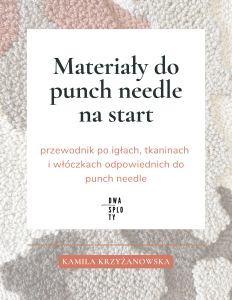 Okładka ebooka o materiach do punch needle na start