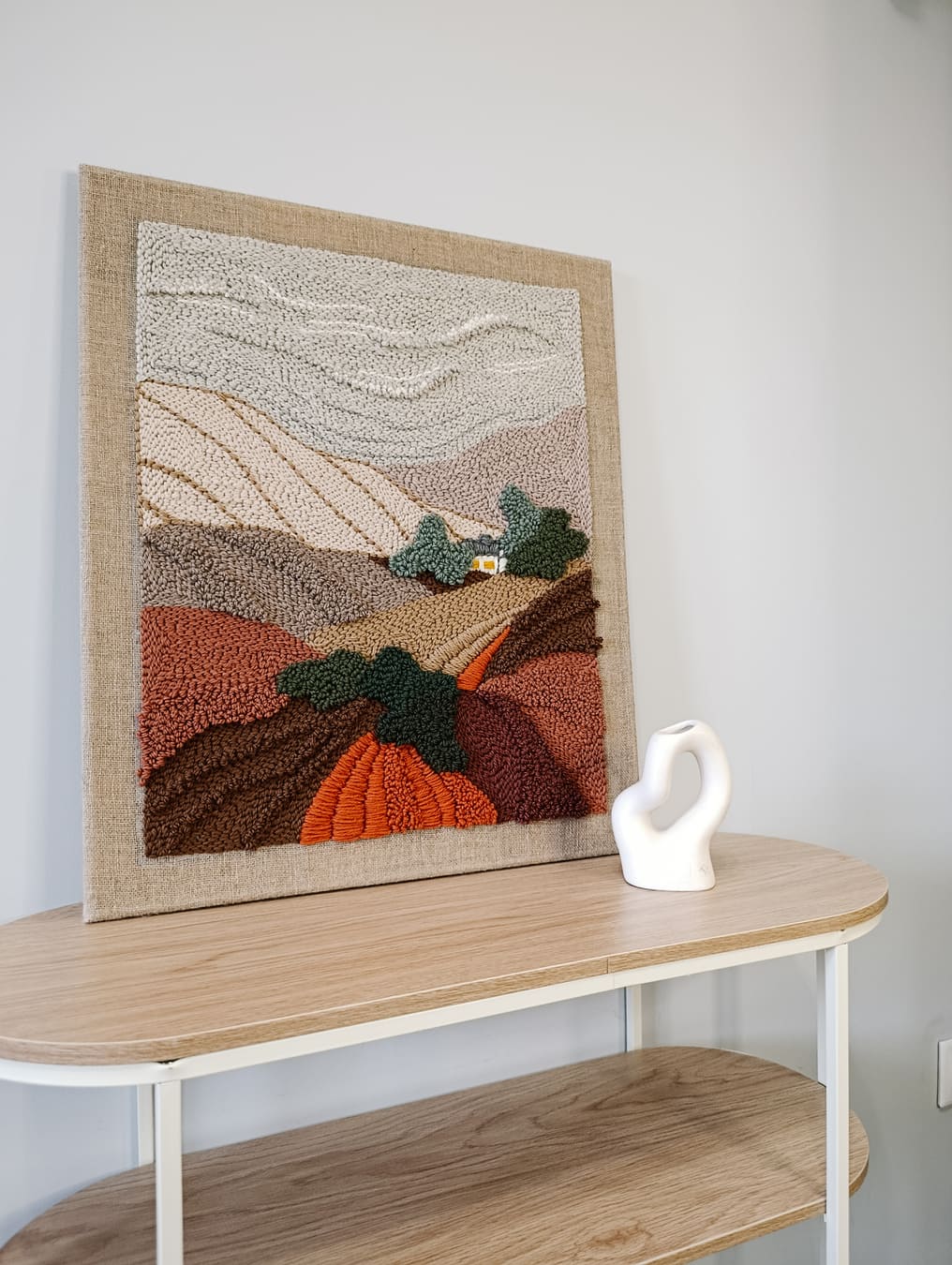 Obraz wełniany na lnie "Jesienne pola" - obrazek 4